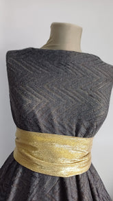 Jaquard Morbidino- Tricot tip pulover Dantelat GRI INCHIS, cu model in V  TRI 1110